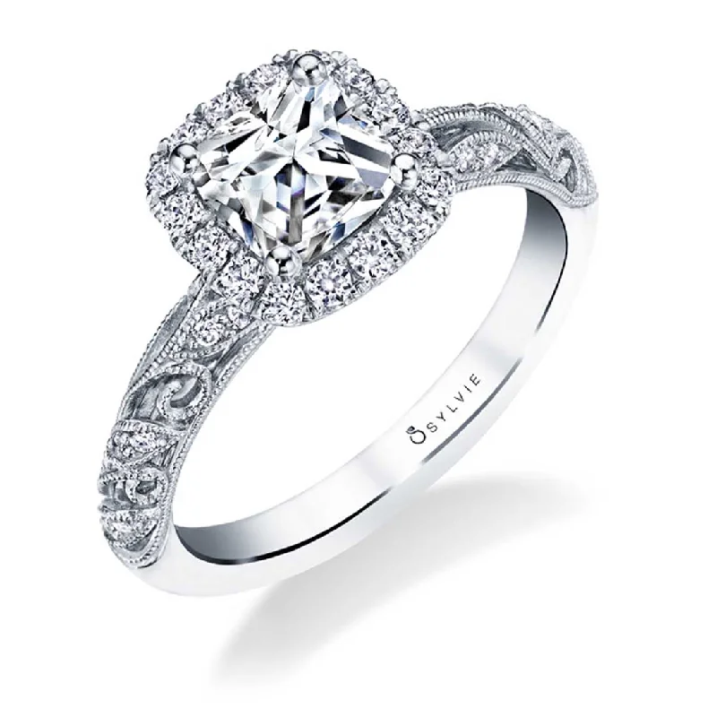 Ladies engagement rings hunt radiance -Sylvie Vintage Engagement Ring S1747