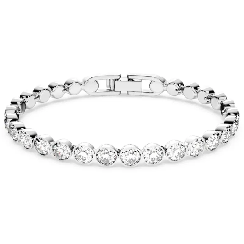 ladies bracelets seasonal design-Swarovski Women's Bracelet - Tennis Crystals Rhodium Plated, 17 cm | 1791305