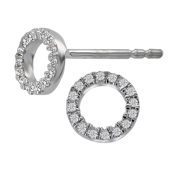 Ladies earrings mix radiance -Ladies Fashion Diamond Halo Earrings