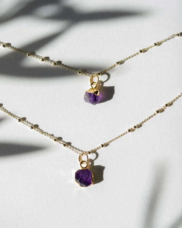 ladies necklaces gothic-February | Amethyst Necklace