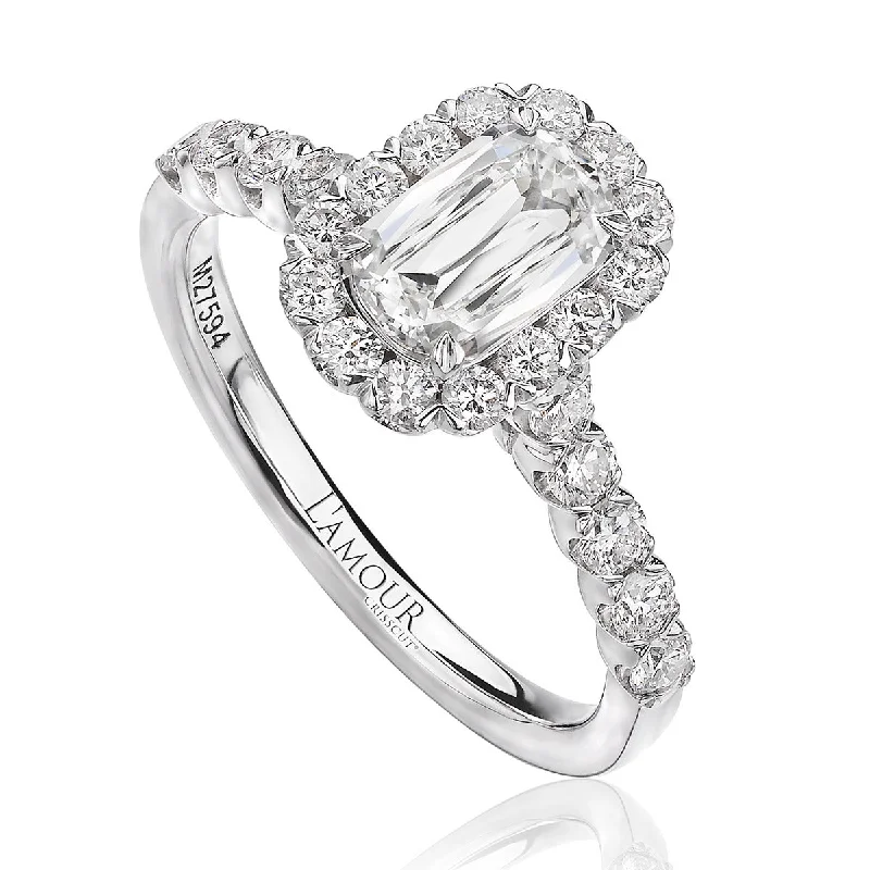 Ladies engagement rings last charm -L'Amour Crisscut Diamond Engagement Ring