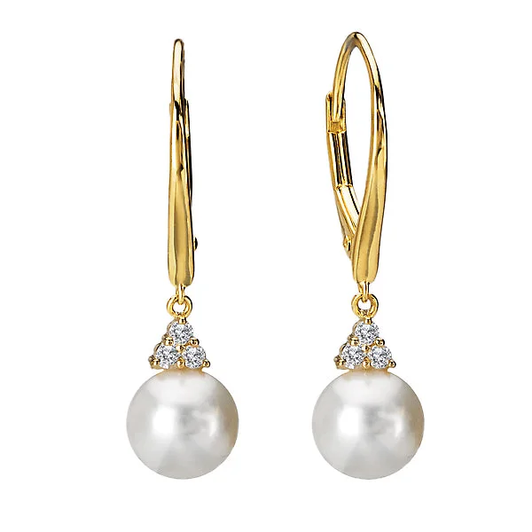 Ladies earrings art glow -Ladies Fashion Pearl Earrings