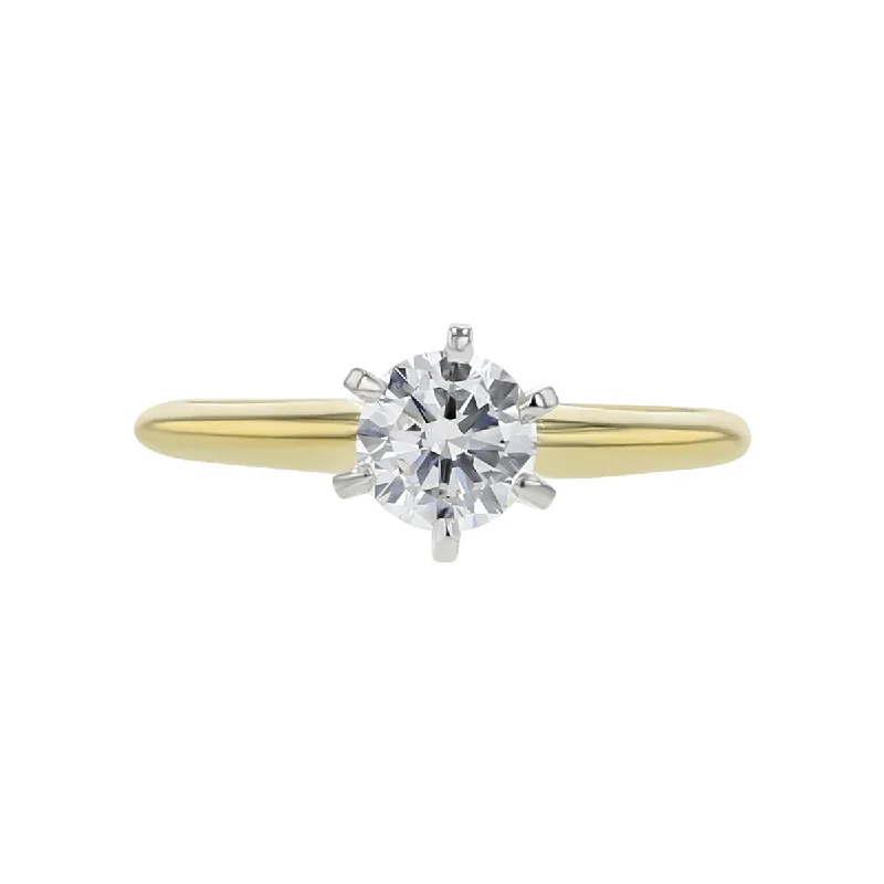 Ladies engagement rings rose gold glow -18K Yellow Gold Diamond Solitaire Engagement Ring