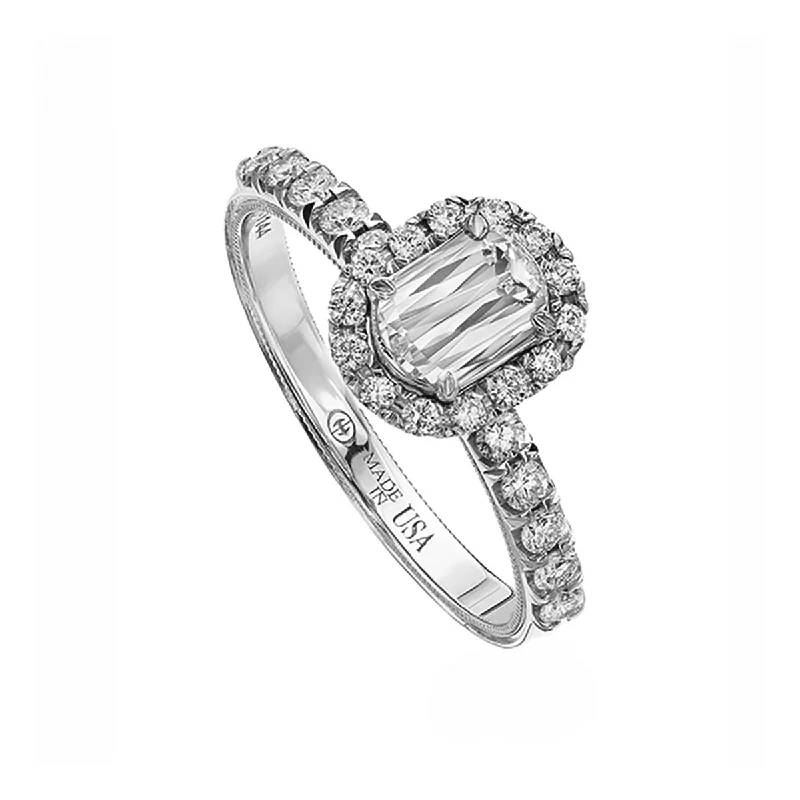 Ladies engagement rings hope charm -L'Amour Oval Crisscut Diamond Halo Engagement Ring