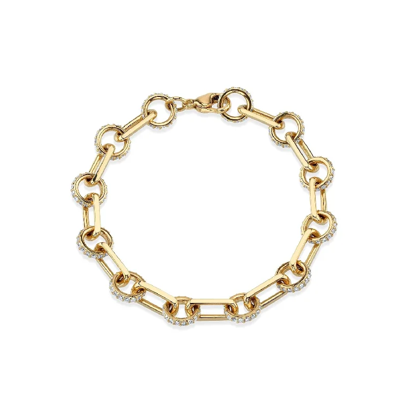 ladies bracelets birthstone-14K Gold Soho Link Bracelet BG000453