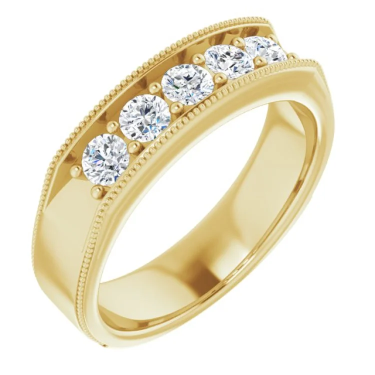 Ladies rings cord radiance -14K Yellow 3/4 CTW Natural Diamond Ring