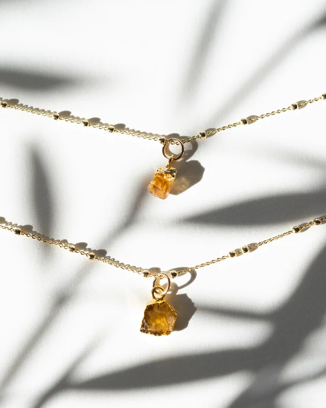 ladies necklaces custom design-November | Citrine Necklace