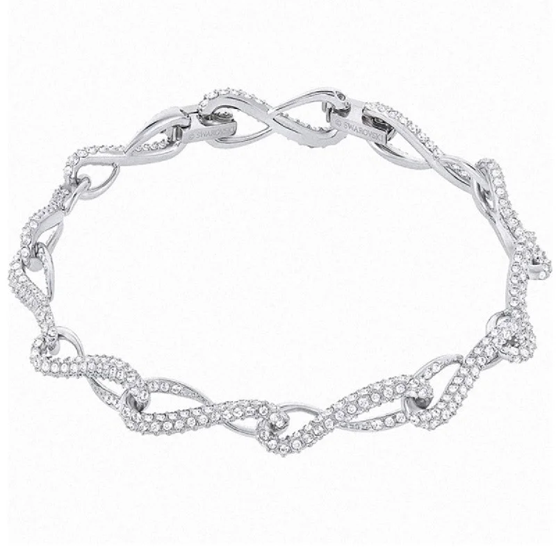 ladies bracelets romantic-Swarovski Women's Bracelet - Eleanor Clear and Blue Crystals Silver | 5186147