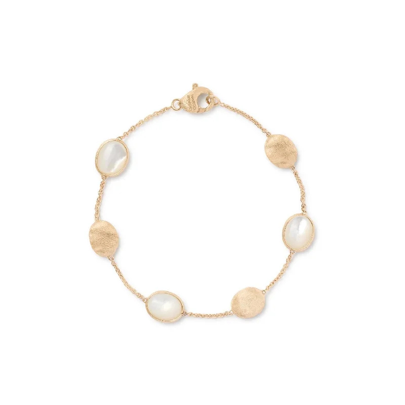 ladies bracelets exclusive-MARCO BICEGO SIVIGLIA 18CT YELLOW GOLD MOTHER OF PEARL BRACELET