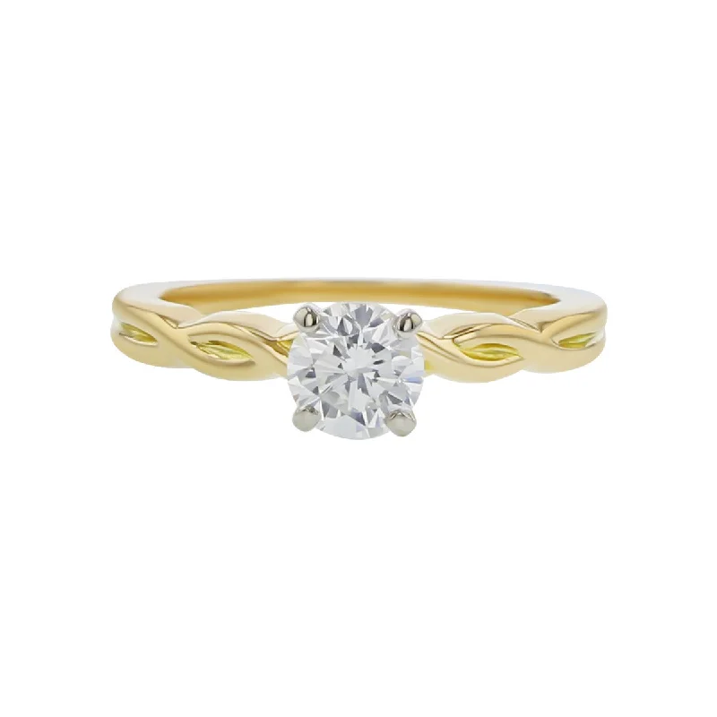 Ladies engagement rings infinite radiance -Jabel 18K Yellow Gold Solitaire Engagement Ring