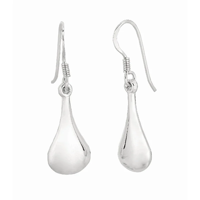 Ladies earrings stage shine -Silver Puff Bell Earring