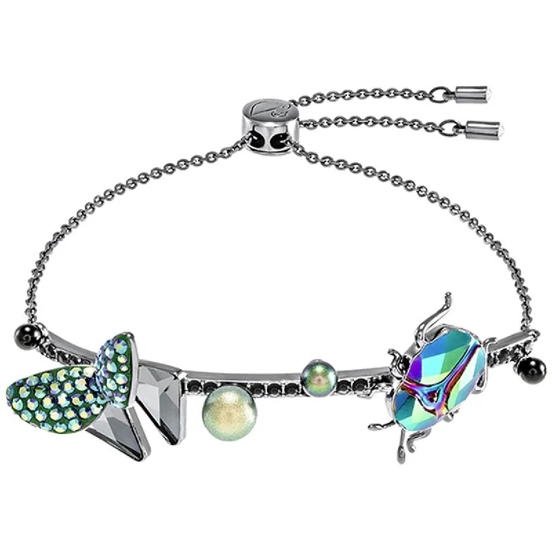 ladies bracelets pearl-Swarovski Women's Bangle Bracelet - Magnetized Ruthenium Rainbow Crystal | 5410990