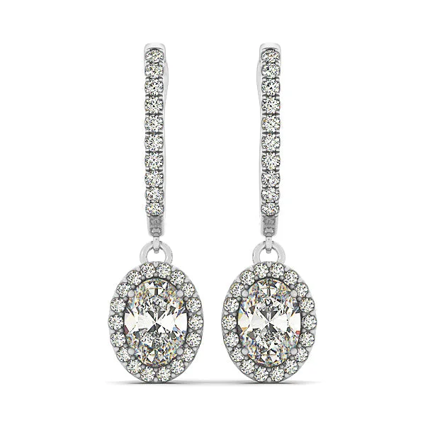 Ladies earrings trek radiance -Halo Diamond Earring