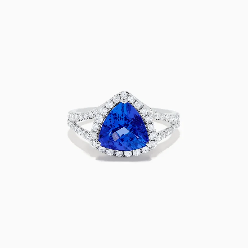 Ladies rings her shine ring -Nahla Siri 14K White Gold Tanzanite and Diamond Ring