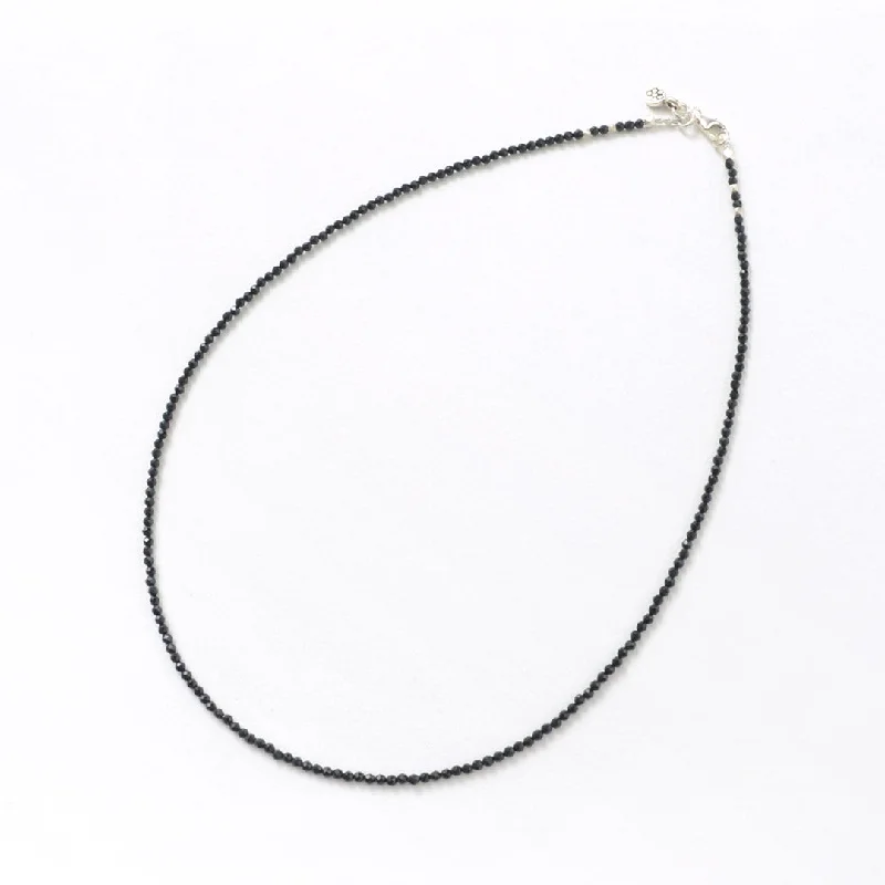 ladies necklaces luxury brand-PHADUA / Onyx (2mm) cut bead necklace/anklet