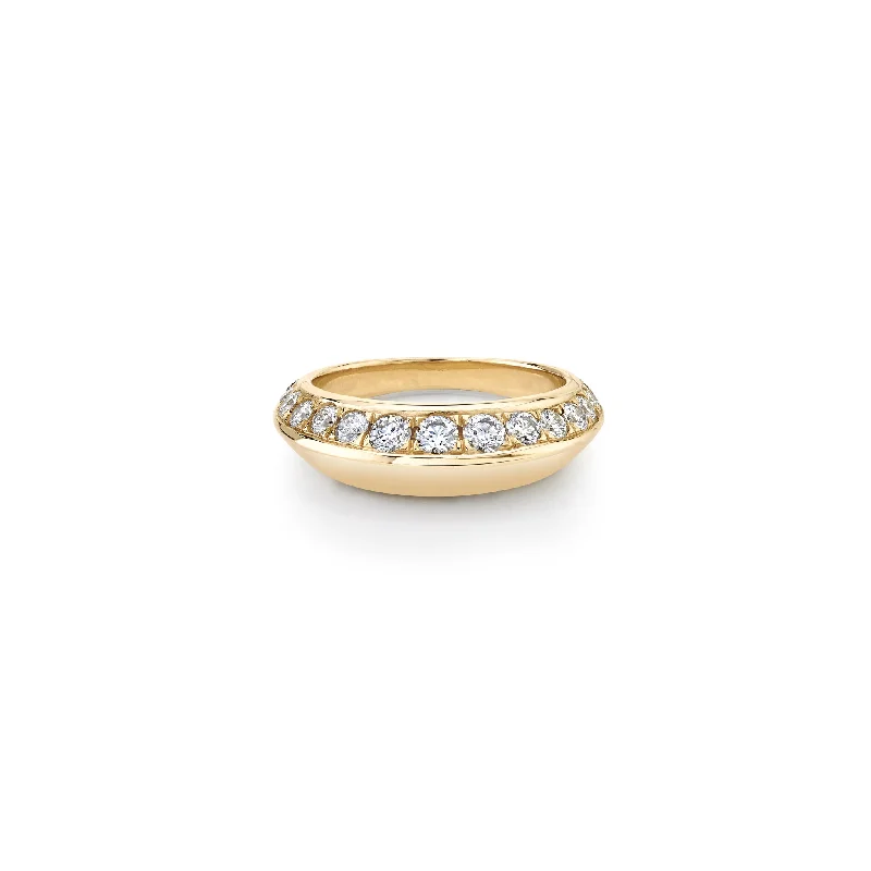 Ladies rings euro radiance -Pavé Crescent Ring