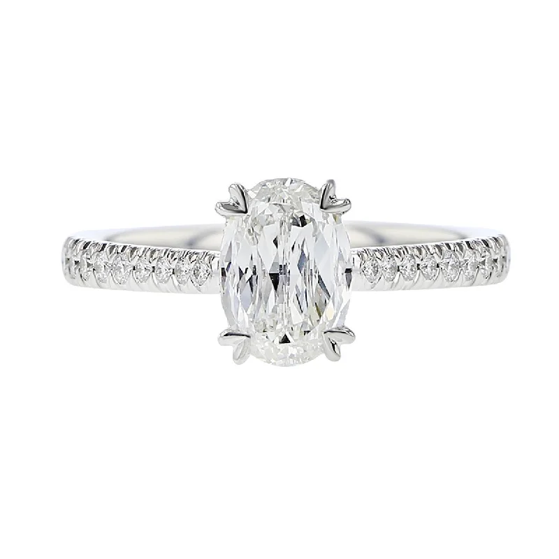 Ladies engagement rings dust shine -L'Amour Crisscut Oval Diamond Engagement Ring