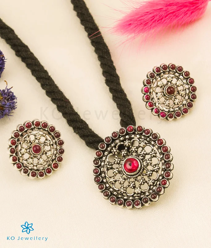 ladies necklaces collar-The Mithya Silver Thread Necklace