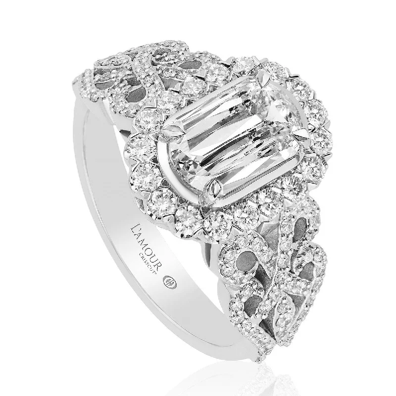 Ladies engagement rings yes charm -L'Amour Crisscut Diamond Engagement Ring