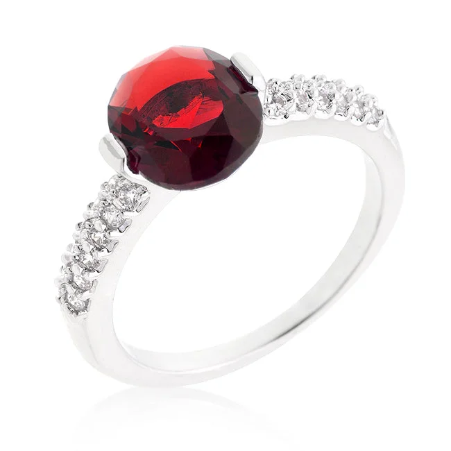 Ladies engagement rings fame shine -Harla 1.8(ct) Ruby Oval Solitaire Engagement Ring | 2.2ct