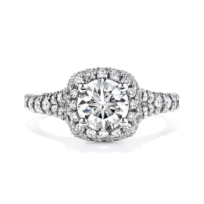 Ladies engagement rings budget sparkle -Acclaim HOF Diamond Engagement Ring