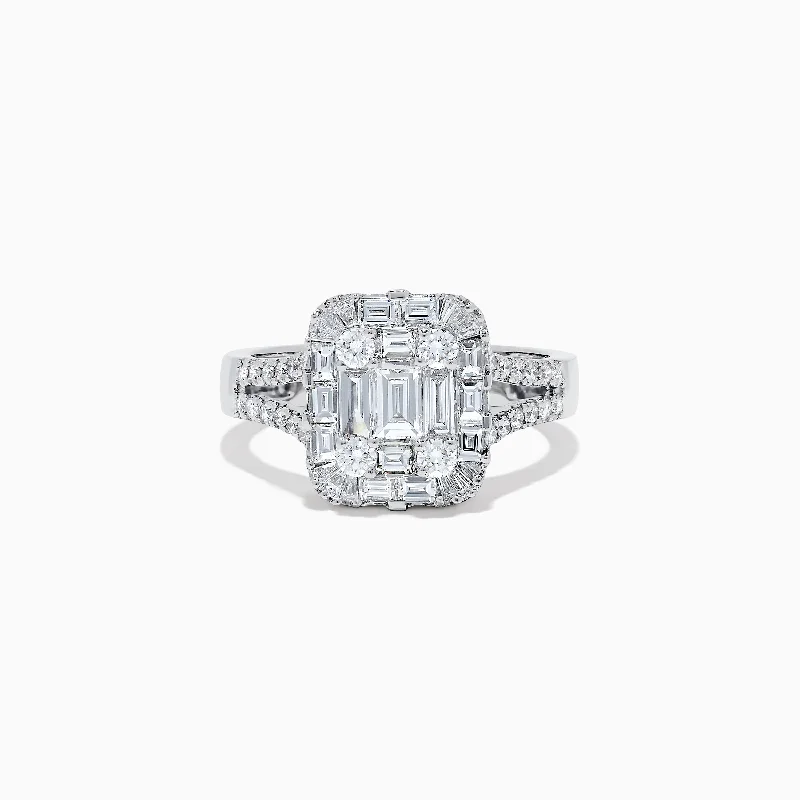 Ladies rings buy radiance -Classique 14K White Gold Diamond Ring