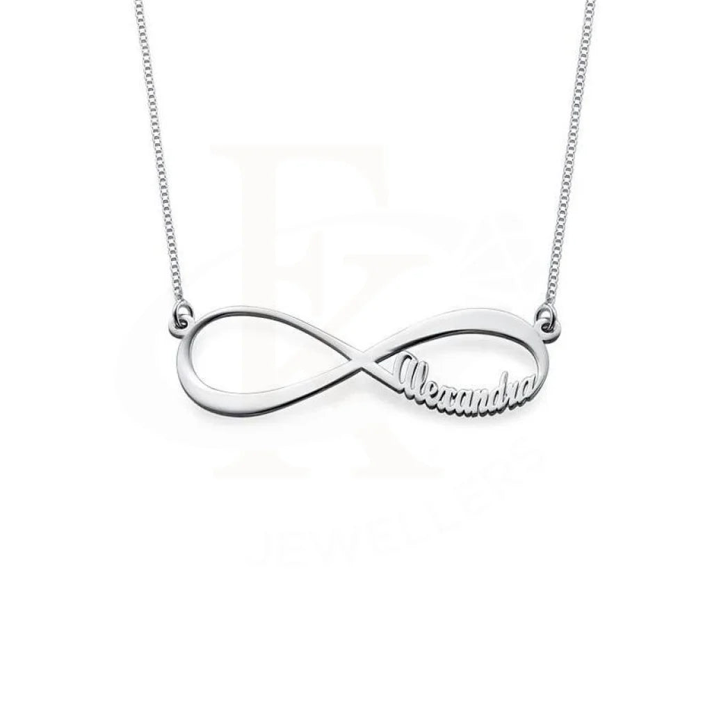 ladies necklaces colorful stones-Silver 925 Infinity Name Necklace - FKJNKL1929