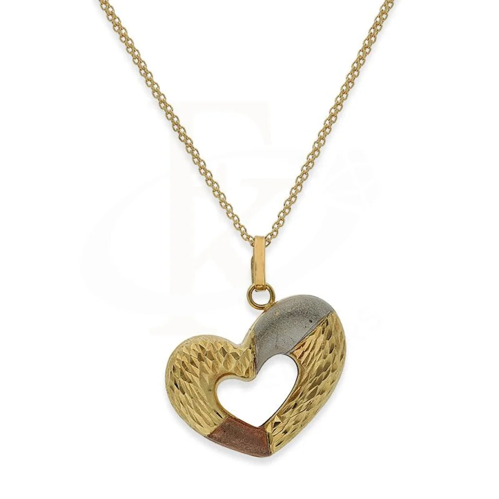 ladies necklaces holiday-Heart Necklace in 18KT Gold - FKJNKL18K2056