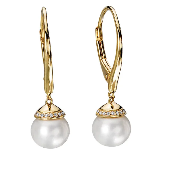 Ladies earrings stem charm -Ladies Fashion Pearl Earrings