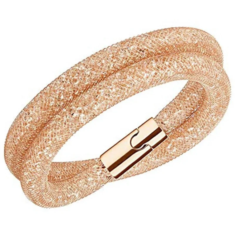 ladies bracelets investment-Swarovski Women's Bracelet - Stardust Deluxe Crystal Fishnet Tube, Medium | 5159278