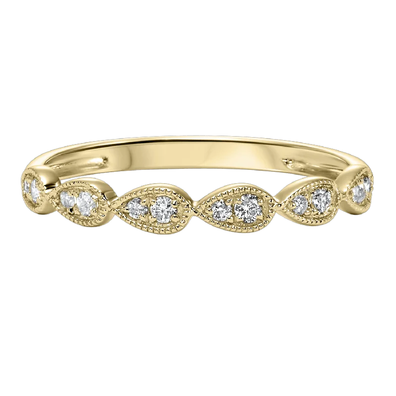 Ladies rings trunk radiance -10KTY Diamond Mixables Band Fashion Ring 1/8Ct