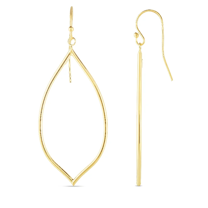 Ladies earrings new glow pair -14K Gold Polished Dangle Earring