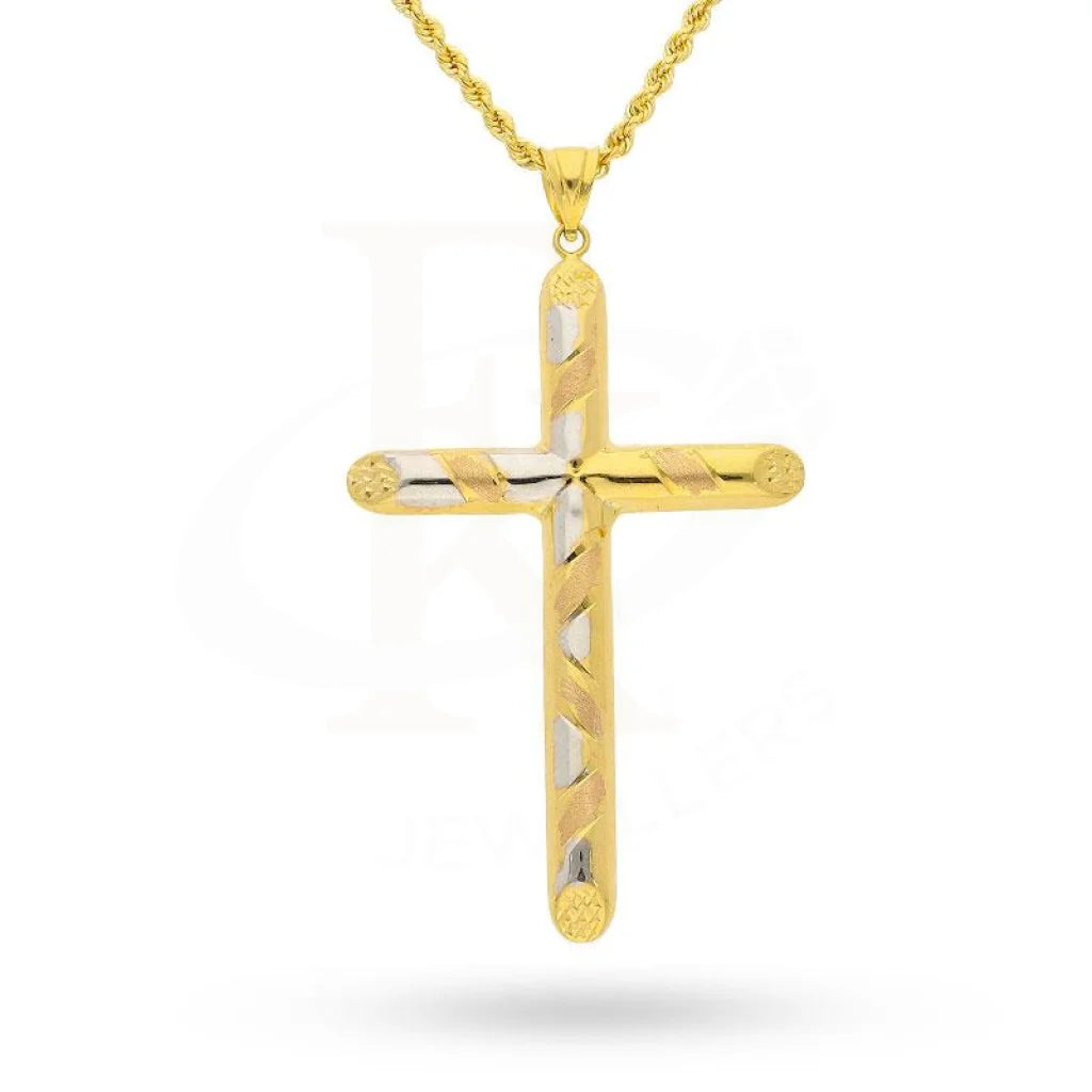 ladies necklaces gift box-Gold Necklace (Chain with Cross Pendant) 18KT - FKJNKL18K2022