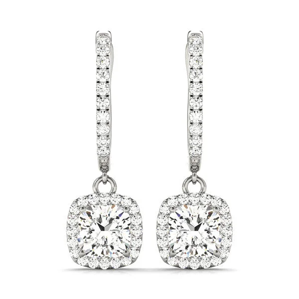 Ladies earrings sky glow -Halo Diamond Earring