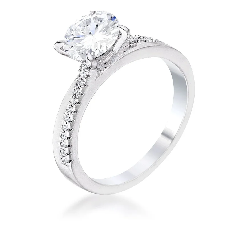 Ladies engagement rings chant shine -Cicely Contemporary 1ct CZ Engagement Ring | 1.4ct