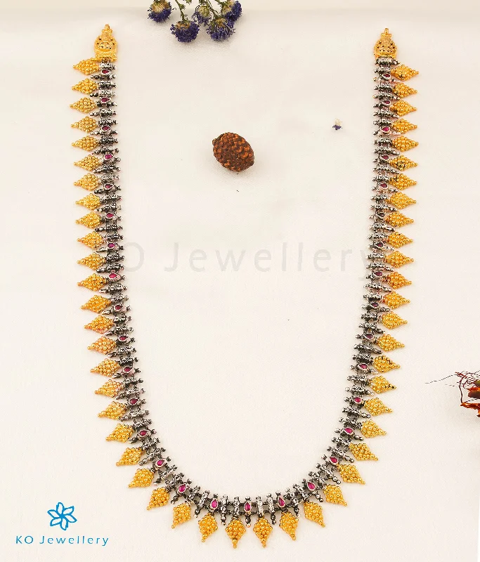 ladies necklaces yellow gold-The Ridhi Silver Necklace (Two-Tone)