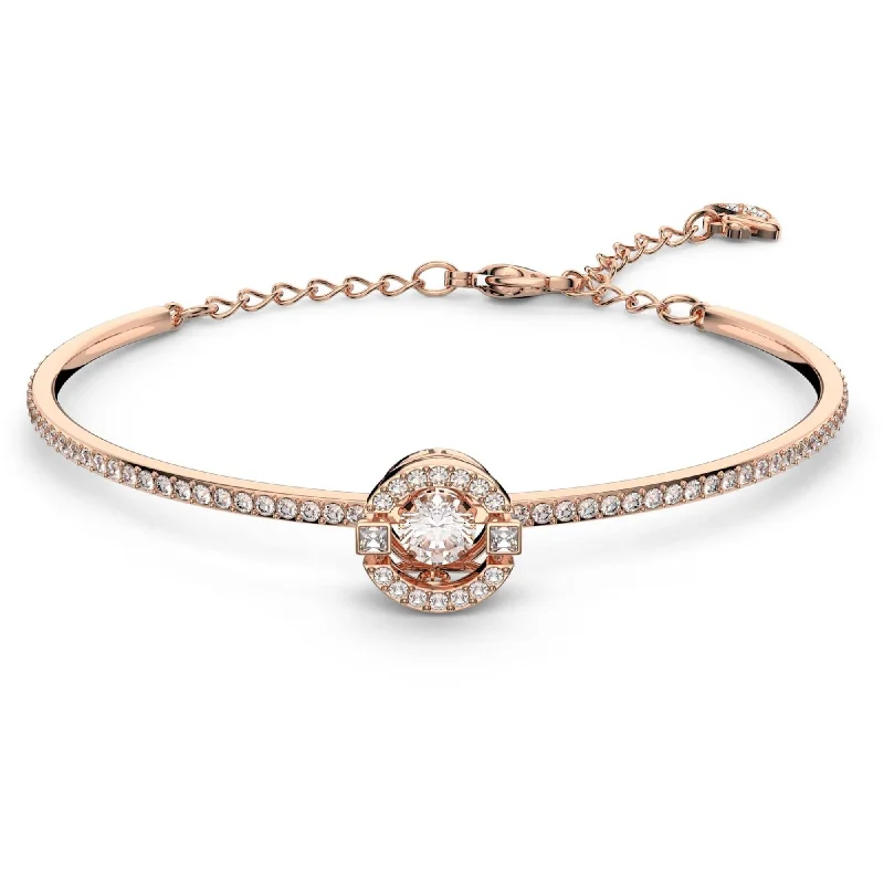 ladies bracelets tiffany-Swarovski Women's Bangle Bracelet - Una Round Cut Crystals Rose Gold Plated | 5497483