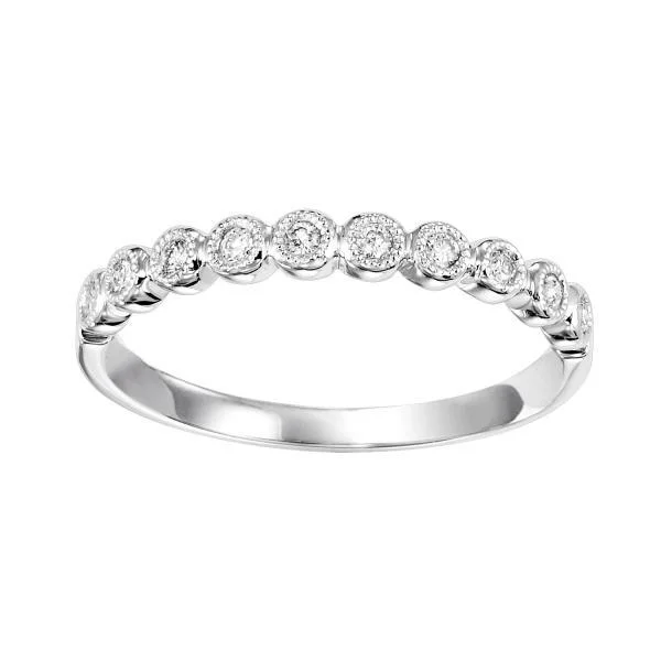 Ladies rings kin glow -"Mixables Collection" Round Diamond and Milgrain Ring