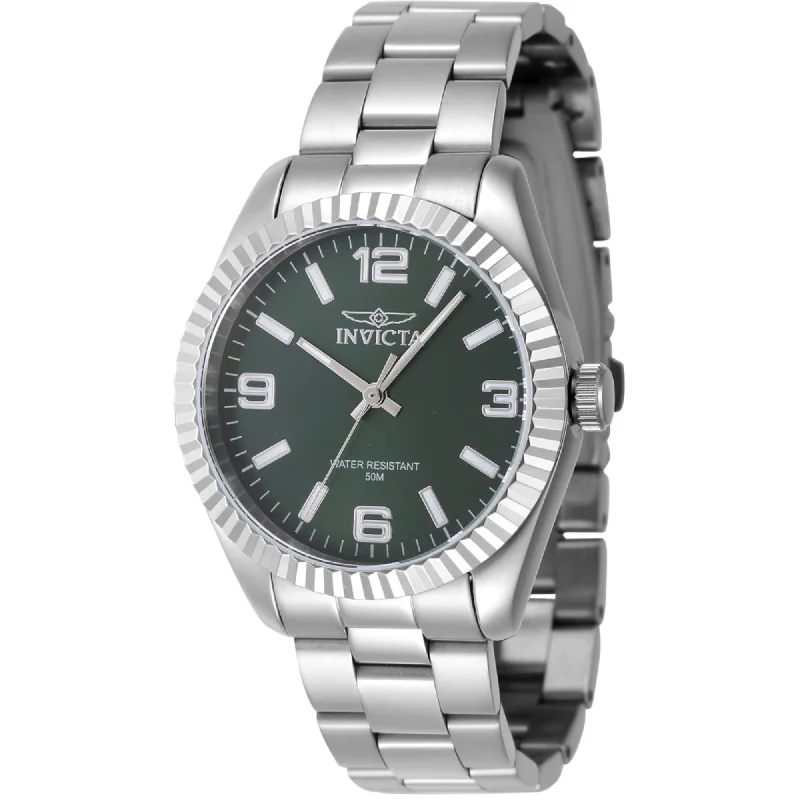 ladies bracelets layered-Invicta Women's Quartz Watch - Specialty Green Dial Stainless Steel Bracelet | 47465