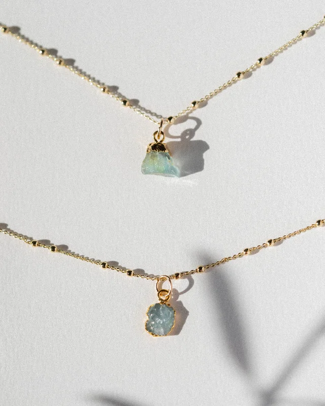 ladies necklaces 1920s-March | Aquamarine Necklace