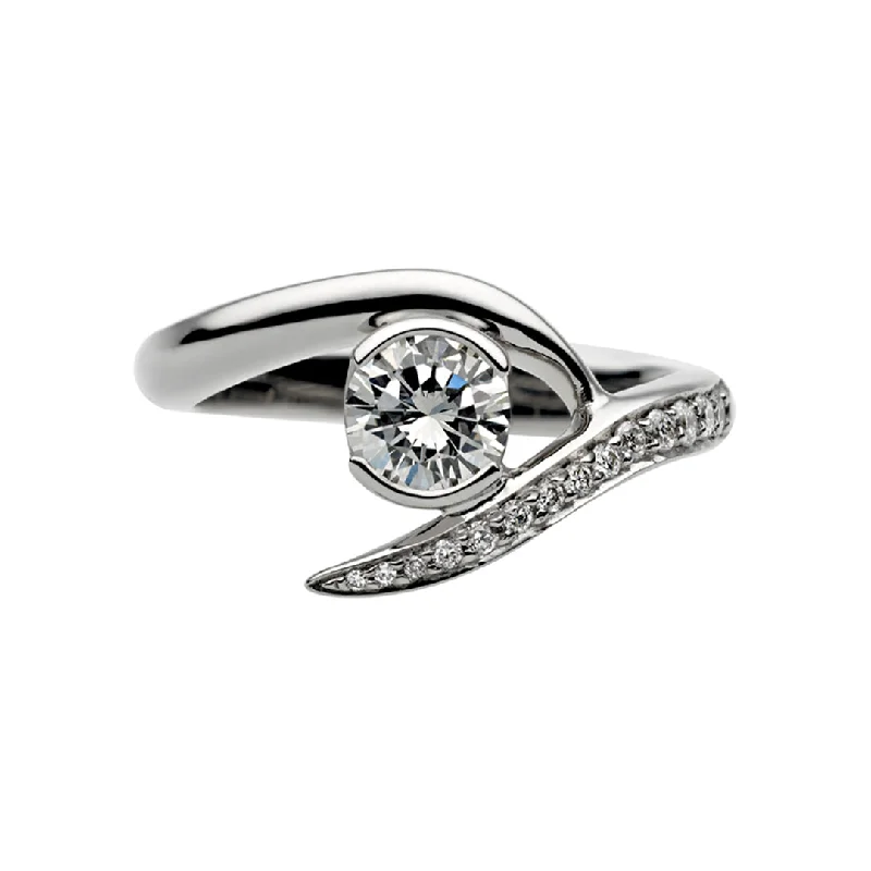 Ladies engagement rings grand charm -Entwined Rapture50 Engagement Ring - Platinum & 0.63ct Diamond