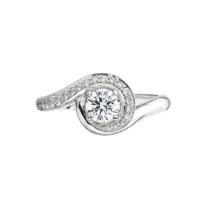 Ladies engagement rings pre wed glow -Entwined50 Engagement Ring - 18ct White Gold & 0.63ct Diamond