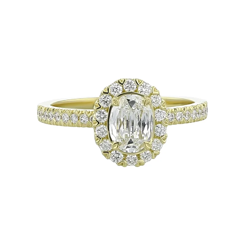 Ladies engagement rings rise glow -L'Amour Crisscut Oval Diamond Engagement Ring