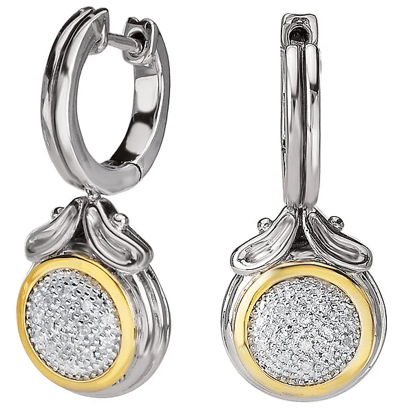 Ladies earrings good shine -Ladies Fashion Diamond Earrings