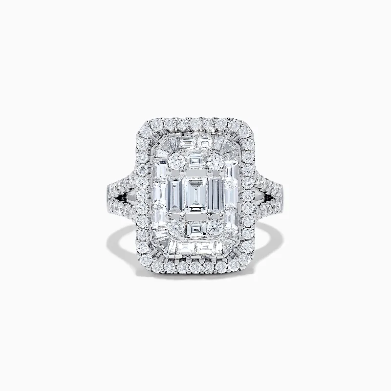 Ladies rings ever glow -Classique 14K White Gold Diamond Ring