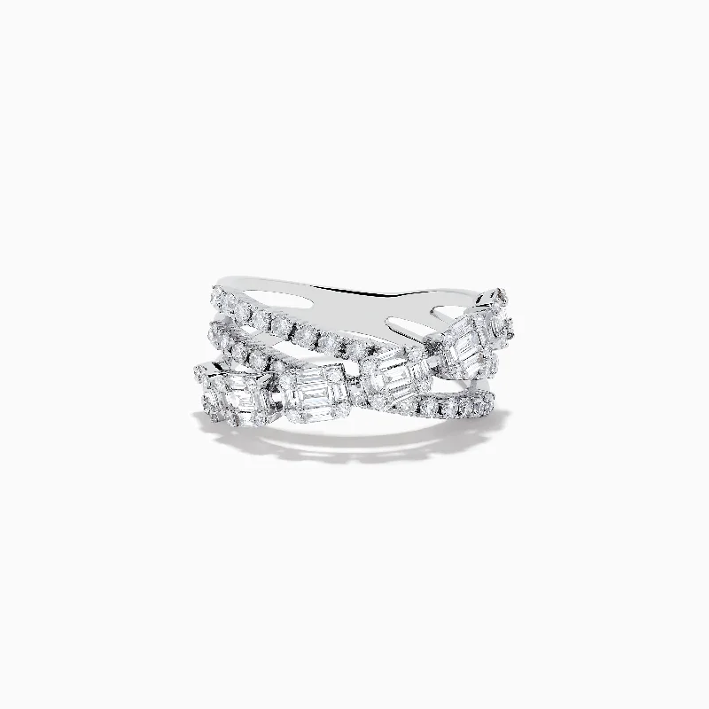 Ladies rings sib shine -Classic 14K White Gold Diamond Ring