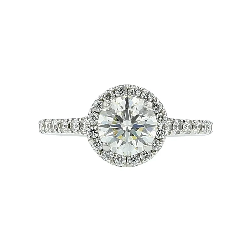 Ladies engagement rings burst radiance -Hearts on Fire Transcend Diamond Halo Engagement Ring