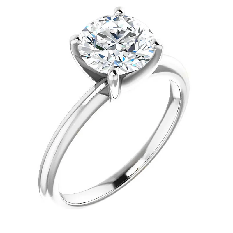 Ladies engagement rings fire charm -Ever and Ever Solitaire Engagement Ring Setting