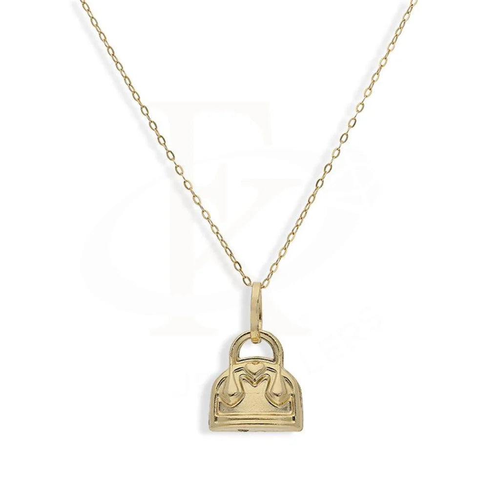 ladies necklaces resale-Gold Necklace (Chain with Purse Shaped Pendant) 18KT - FKJNKL18K2249