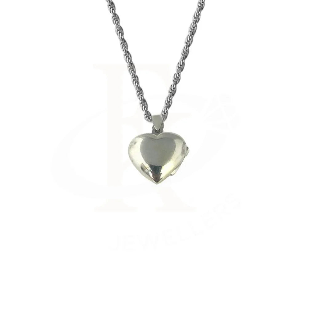 ladies necklaces pendant-Sterling Silver 925 Necklace (Chain with Heart Pendant) - FKJNKL1718